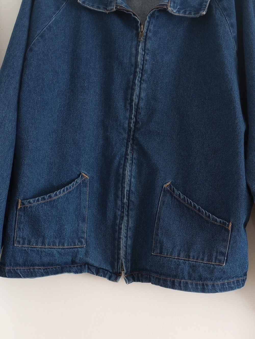 Vintage 100% Cotton Blue Denim Work Wear Jacket Size XL - Picture 4 of 13